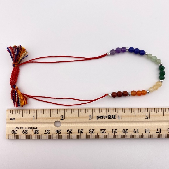Chakra Rainbow Adjustable Bracelet - Picture 2 of 5